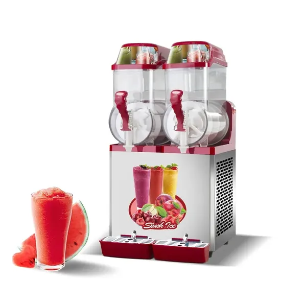 Automatic Fill Cups Manufacturing Commercial Iced Slushy Maker Machine Smoothie 