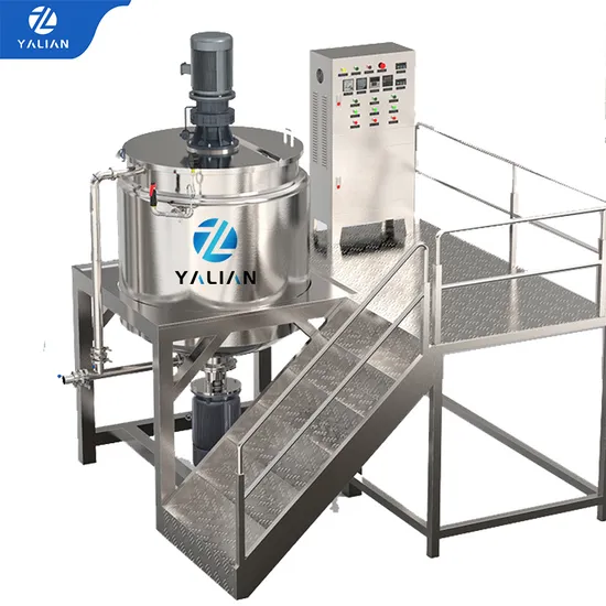 Stainless Steel Industry Food Processing Application Commercial Steam Jacket Kettle with High Shear Mixer 
