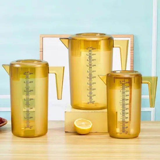 Pitcher with Lid Heavy Duty Scale Measuring Pitcher Plastic Water Dispenser Kettle 