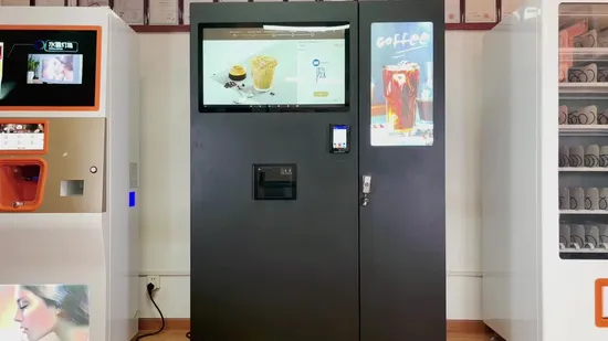 Iced Coffee Drinks Vending Machine Coin Notes Card Qr Pay 